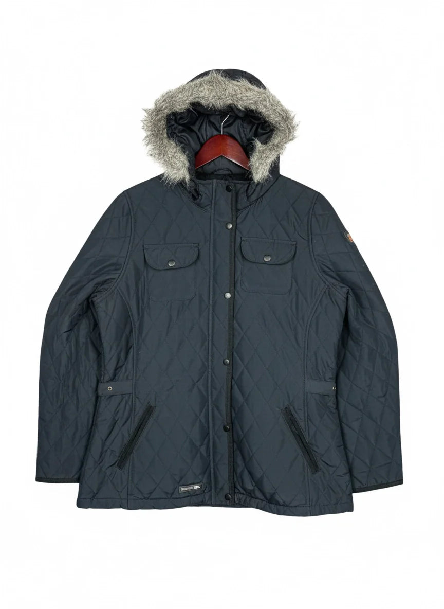 Bomber & Puffer Jackets | Trespass | Preloved Branded | Black Polyester | Unknown | OTS Thrift Store Lahore Pakistan