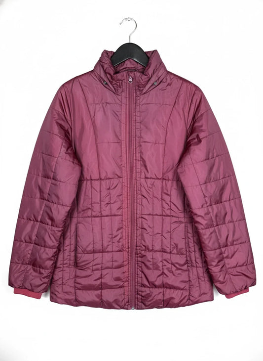 Bomber & Puffer Jackets | Esmara | Preloved Branded | Maroon Polyester | Premium | OTS Thrift Store Karachi Pakistan