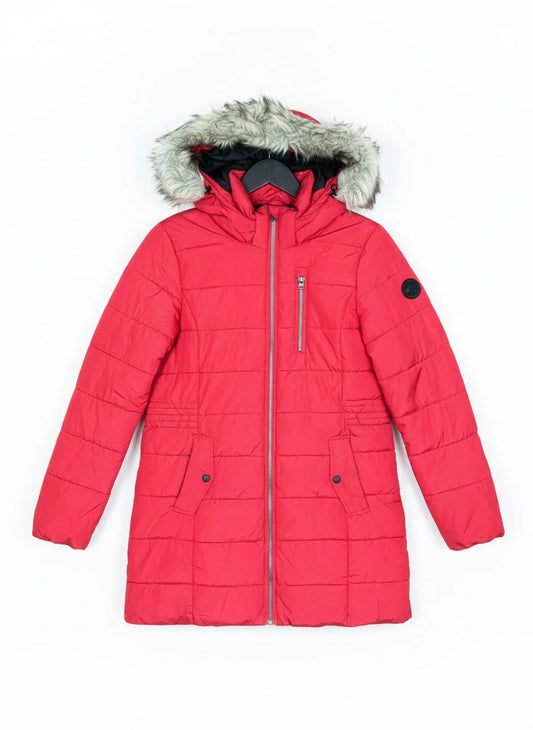 Bomber & Puffer Jackets | Only | Preloved Branded | Red Polyester | Excellent | OTS Thrift Store Karachi Pakistan