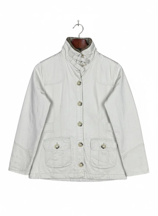 Secondhand Branded Bomber & Puffer Jackets by Next, Off White Cotton fabric, Premium condition, for Women - Online Thrift Shop Peshawar Pakistan