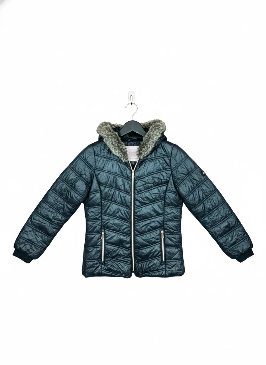 Preloved Premium Plus Bomber & Puffer Jackets by Firetrap, Black Polyester for Women - OTS Thrift Shop Lahore Pakistan