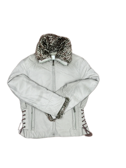 Beige Bomber & Puffer Jacket by Ming (WJKT-87)