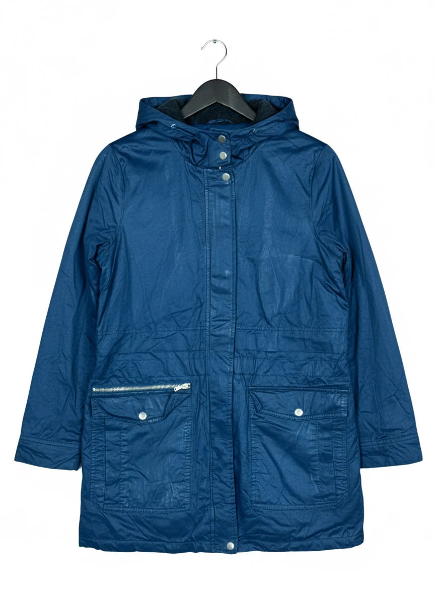 Shop Premium Bomber & Puffer Jackets by Reserved | Preloved Branded Clothes | Navy Blue Cotton | Women | OTS Thrift Store Peshawar Pakistan