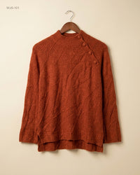 Love & Roses (WJS-101) Mock-Neck Knit Sweater