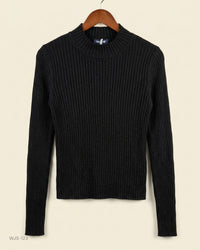 Stradivarius (WJS-123) Ribbed Mock Neck Sweater