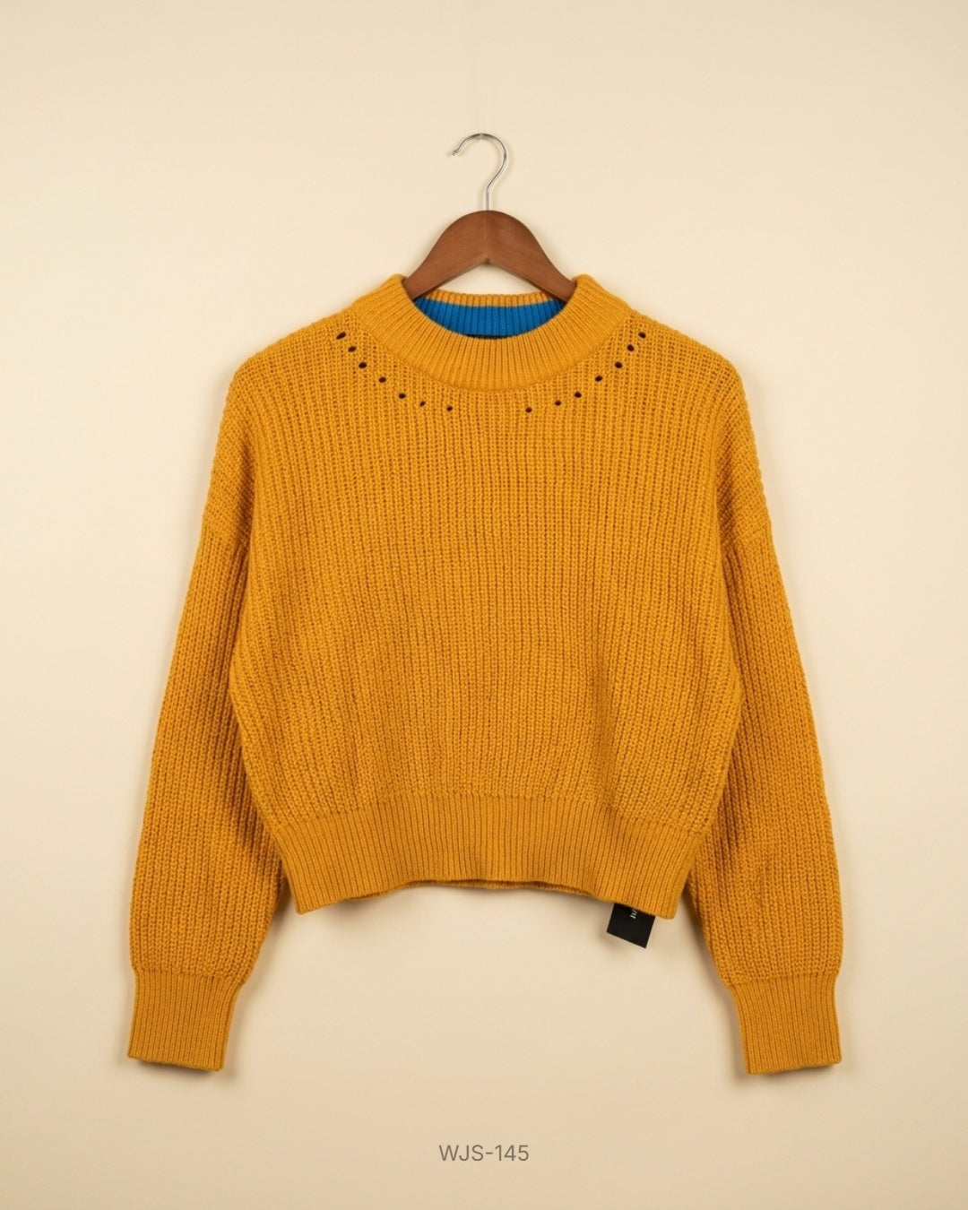 Topshop Yellow Cropped Ribbed Sweater buy preloved clothing online Pakistan