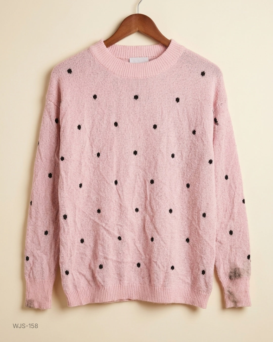 SHEIN (WJS-158) Polka Dot Crew Neck Sweater