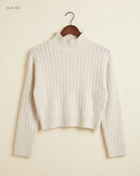 ASOS (WJS-182) Cable-Knit Mock Neck Sweater