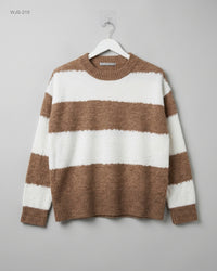 Betty & Co (WJS-315) Striped Crewneck Sweater