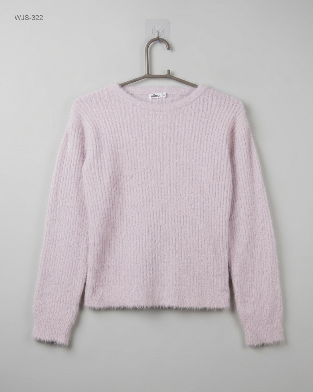 Gemo Pink Ribbed Fuzzy Pullover Sweater buy preloved clothing online Pakistan
