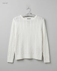 CUT LABEL (WJS-327) Cable-Knit Sweater