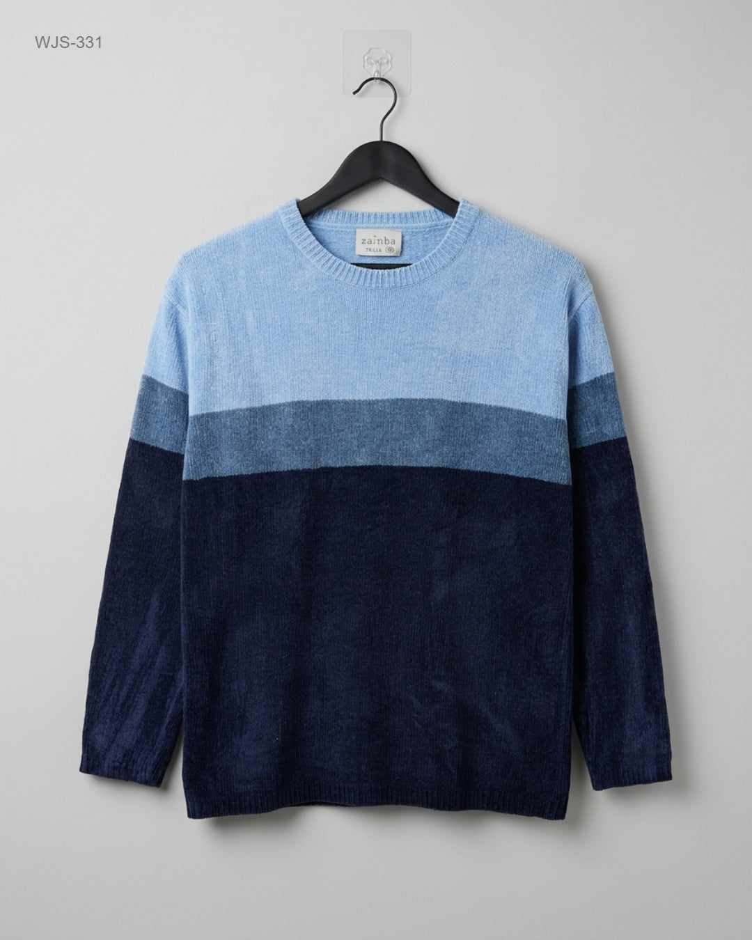 ZAMBA (WJS-331) Color-Block Crewneck Sweater