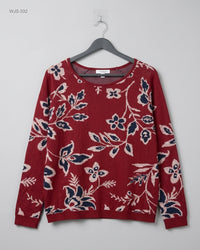 Promod (WJS-332) Floral Knit Pullover