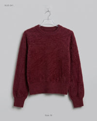 TALY WEIJL (WJS-341) Fuzzy Crew-Neck Sweater