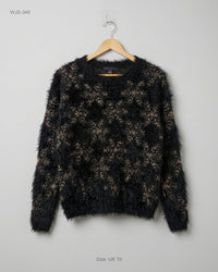 Atmosphere (WJS-349) Fuzzy Snowflake Sweater