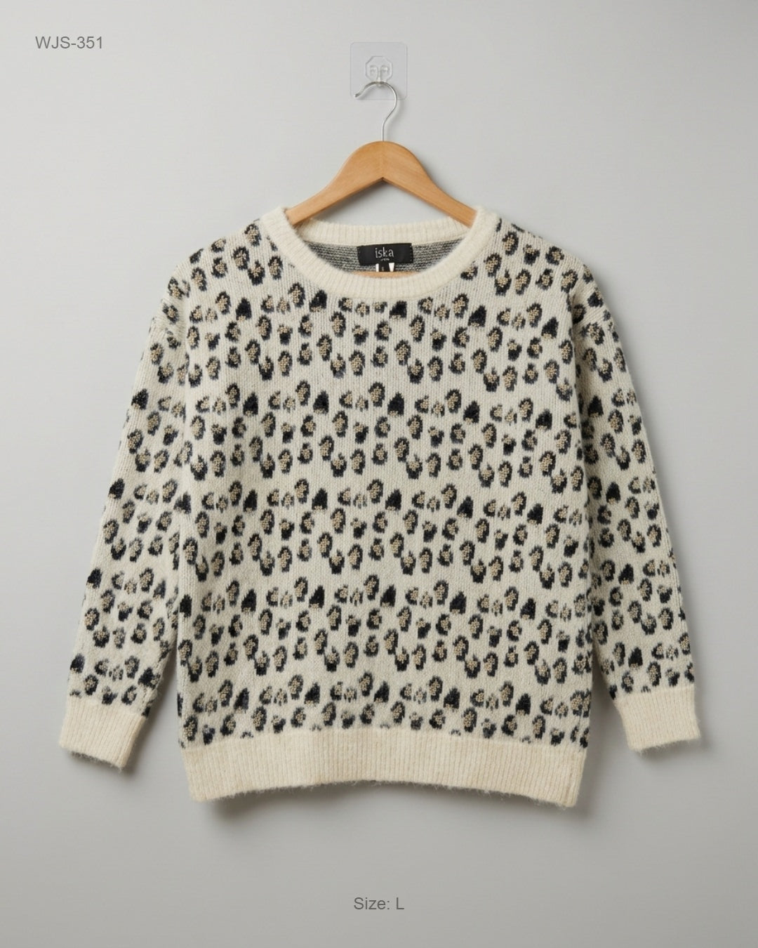 ISKA (WJS-351) Leopard Print Knit Sweater