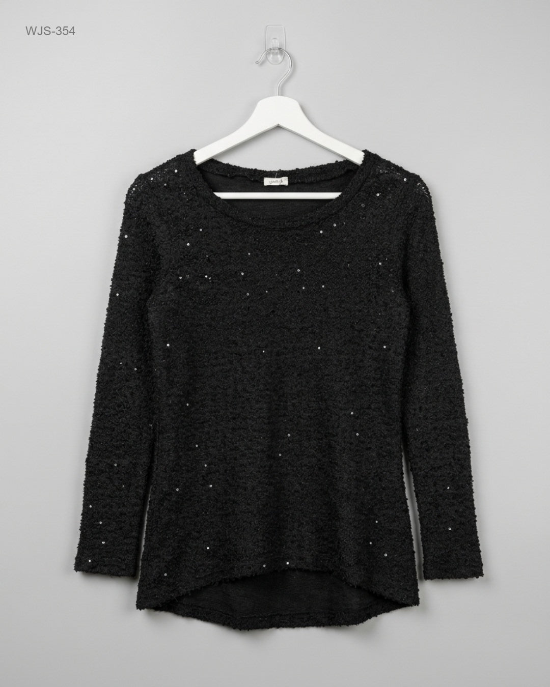 Holly Bracken Black Textured Sequin Knit Top buy preloved clothing online Pakistan