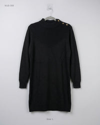 CUT LABEL (WJS-359) Knitted Longline Sweater