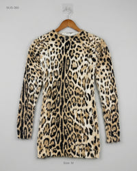 Voulez Vous (WJS-360) Leopard Print Fuzzy Knit Tunic