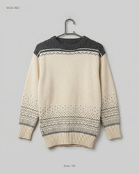 MOREAU (WJS-362) Fair Isle Crewneck Sweater