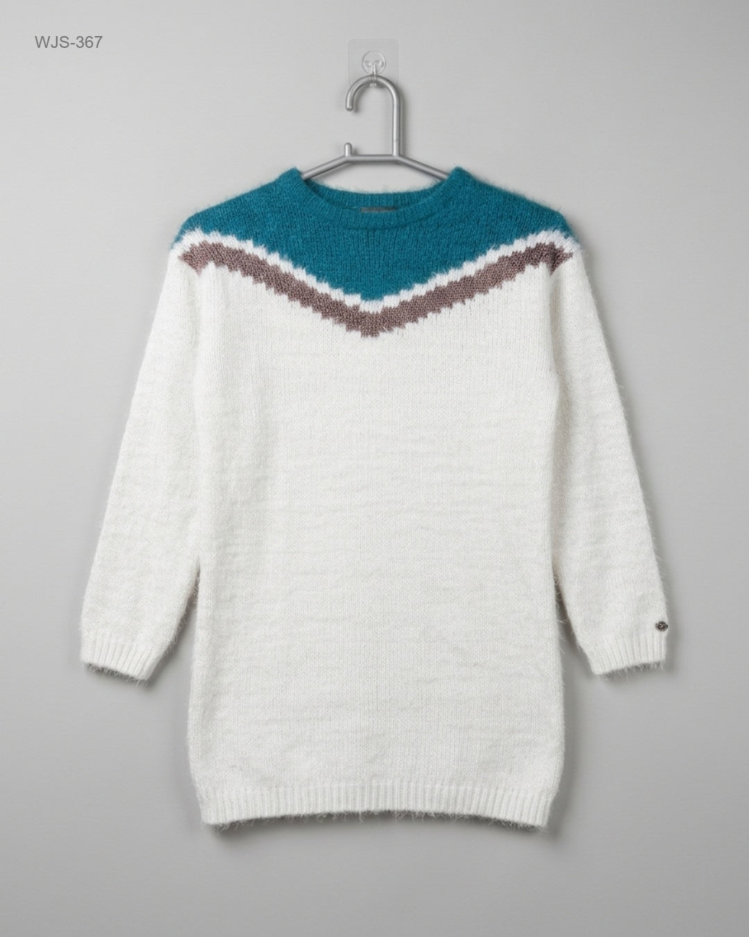 CHIPIE White Longline Knit Sweater buy preloved clothing online Pakistan