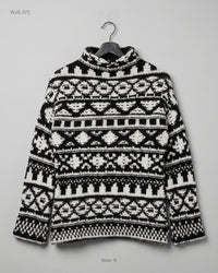 Zara (WJS-372) Fair Isle Mock Neck Sweater