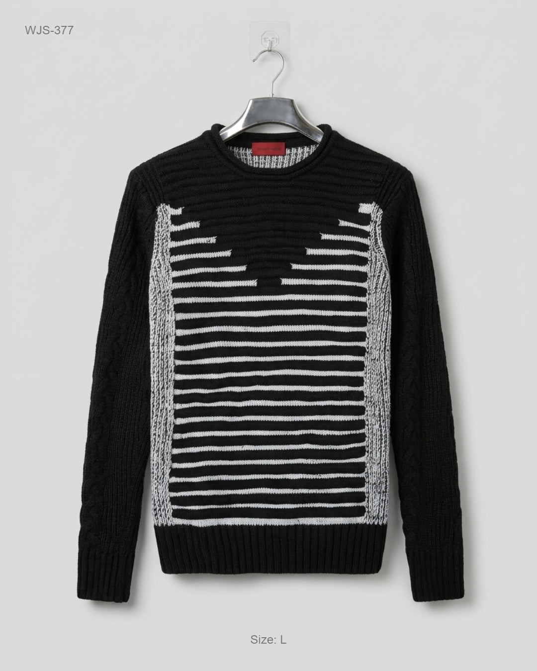 KAMI Black Crewneck Knit Sweater buy preloved clothing online Pakistan