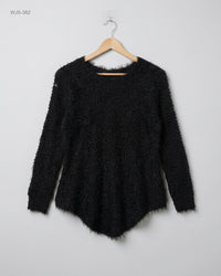 CUT LABEL (WJS-382) Eyelash Knit Sweater