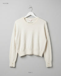 SAVIDA (WJS-386) Pearl-Cuff Knit Sweater