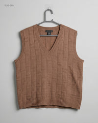 CUT LABEL (WJS-389) V-Neck Knit Vest
