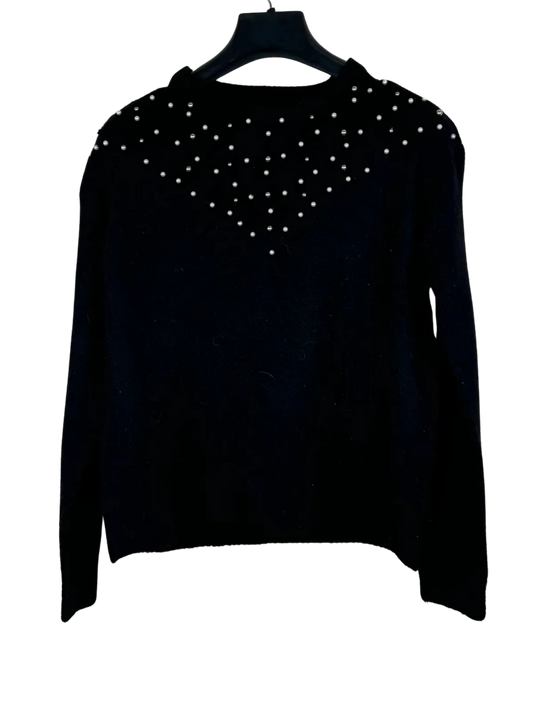 Preloved Premium Plus Winter Knitted Tops by Primark, Black Acrylic for Women - OTS Thrift Shop Islamabad Pakistan