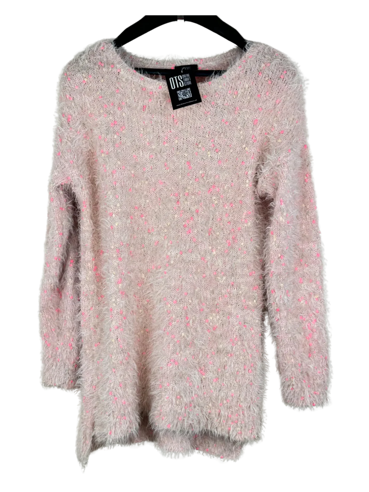 Premium Plus Condition Winter Knitted Tops | Preloved F&F | Pink Polyester | Thrift Shop for Women Lahore Pakistan | OTS