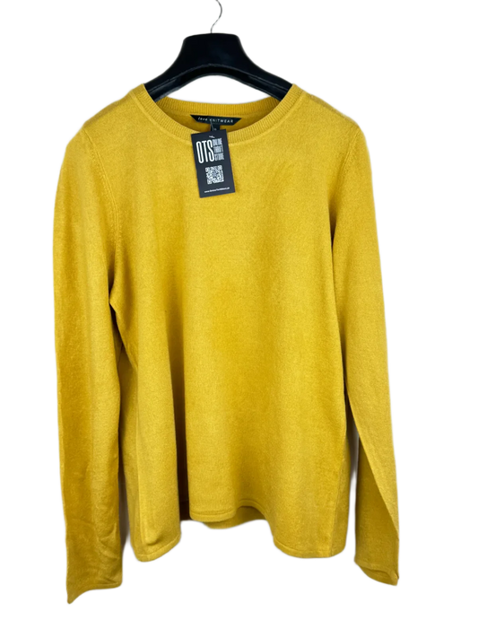 Secondhand Branded Winter Knitted Tops by Love Knitwear, Gold Acrylic fabric, Premium condition, for Women - Online Thrift Shop Peshawar Pakistan