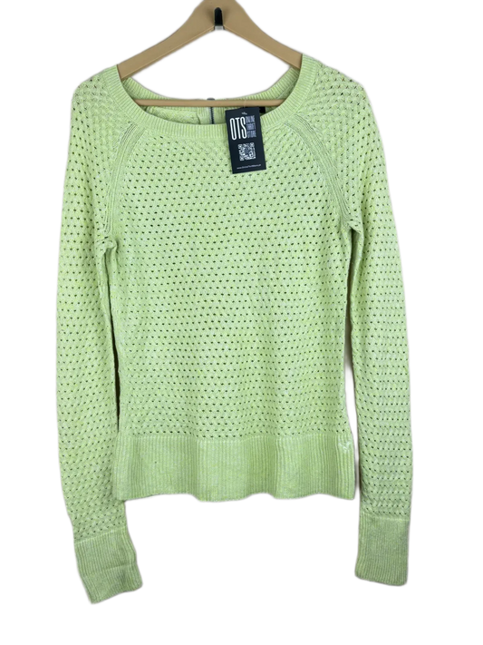 Preloved Premium Winter Knitted Tops by American Eagle, Green Cotton for Women - OTS Thrift Shop Lahore Pakistan