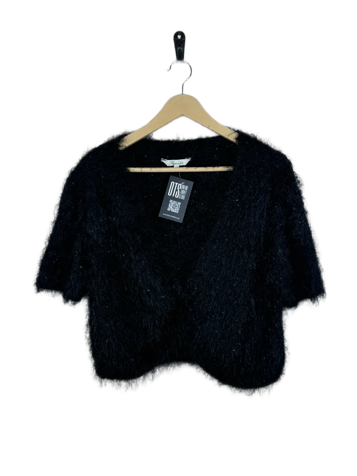 Black Winter Knitted Top by Peacocks (WKT-112)