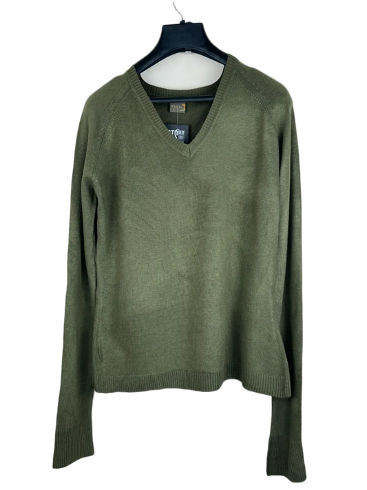Premium Condition Winter Knitted Tops | Preloved Mads | Olive Acrylic | Thrift Shop for Women Karachi Pakistan | OTS