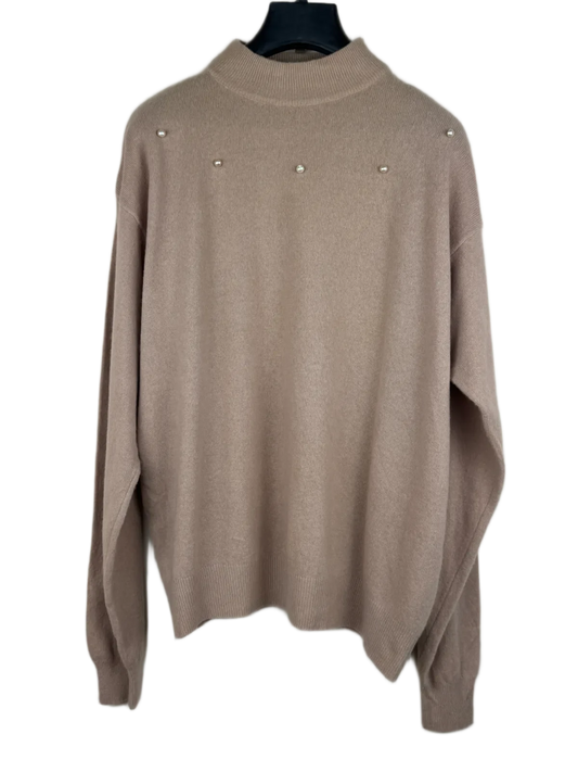 UK Imported secondhand Winter Knitted Tops - Afibel brand, Brown Wool, Premium condition, for Women - Online Thrift Store Peshawar Pakistan