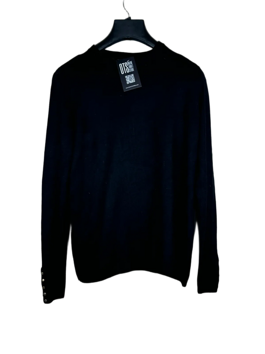 Preloved Premium Winter Knitted Tops by Zara, Black Polyester for Women - OTS Thrift Shop Peshawar Pakistan