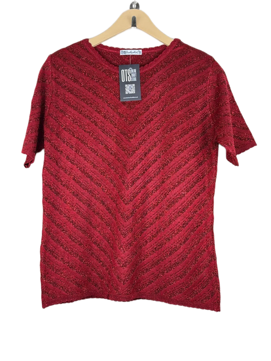Winter Knitted Tops | Berkertex | Preloved Branded | Maroon Acrylic | Premium | OTS Thrift Store Peshawar Pakistan