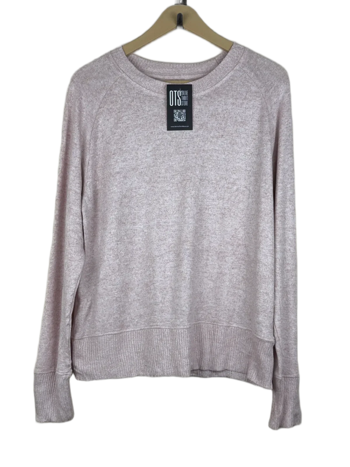 Secondhand Branded Winter Knitted Tops by Unknown, Pink Viscose fabric, Premium condition, for Women - Online Thrift Shop Lahore Pakistan