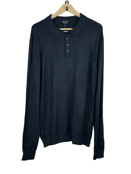 Preloved Premium Winter Knitted Tops by Mango, Black Viscose for Women - OTS Thrift Shop Islamabad Pakistan