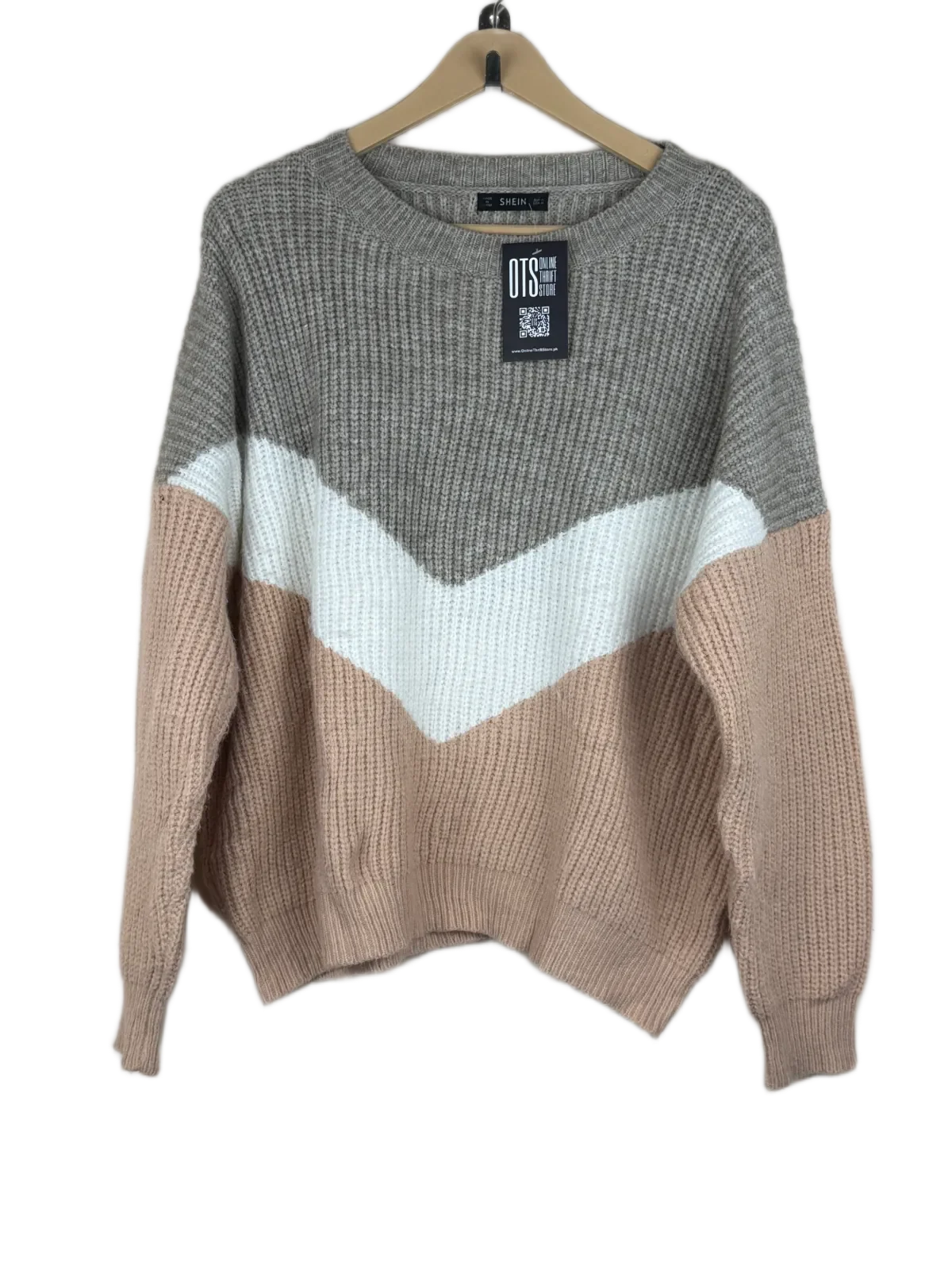 UK Imported secondhand Winter Knitted Tops - Shein brand, Brown Acrylic, Premium condition, for Women - Online Thrift Store Karachi Pakistan