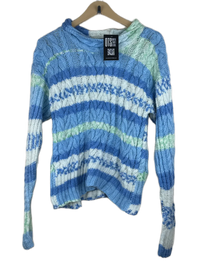 Sky Blue Winter Knitted Top by Unknown (WKT-134)
