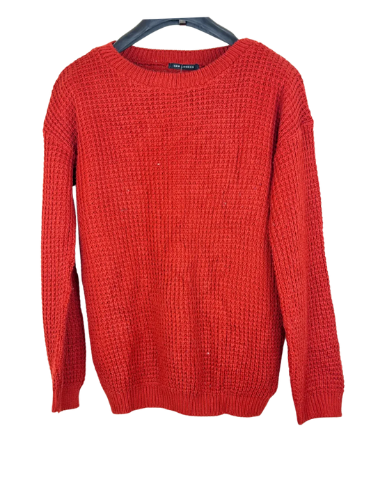 Winter Knitted Tops | QED London | Preloved Branded | Red Wool | Premium Plus | OTS Thrift Store Karachi Pakistan