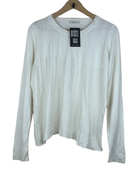 Winter Knitted Tops | TU | Preloved Branded | White Acrylic | Premium | OTS Thrift Store Lahore Pakistan