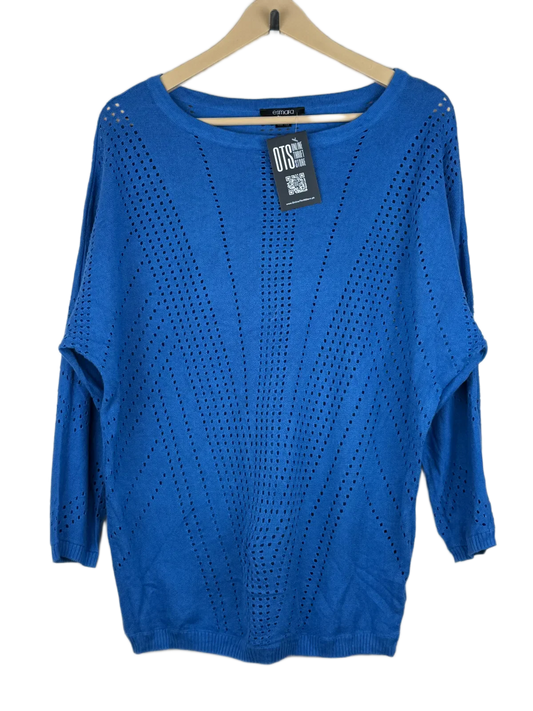 Shop Premium Winter Knitted Tops by Esmara | Preloved Branded Clothes | Blue Cotton | Women | OTS Thrift Store Islamabad Pakistan