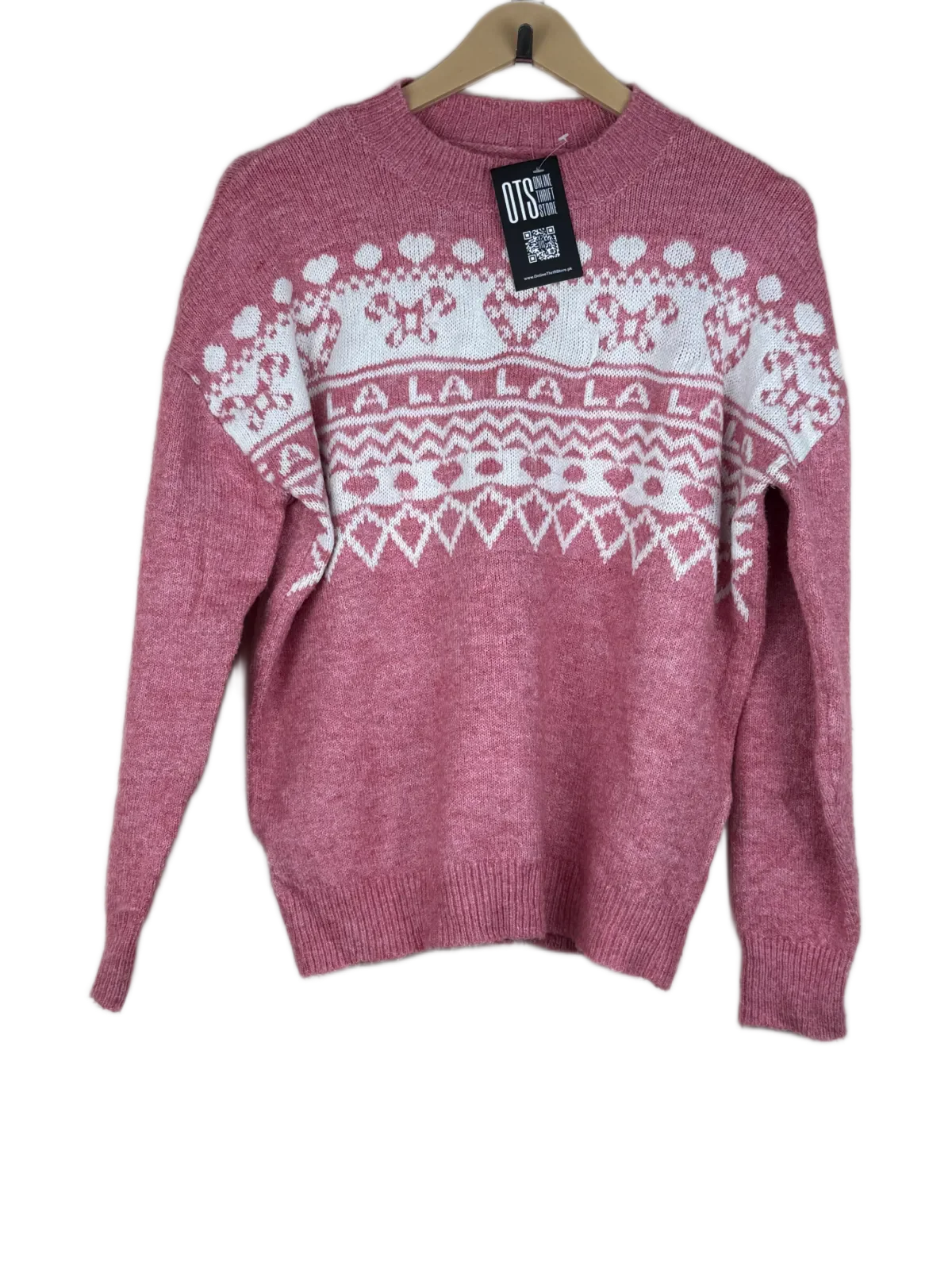 Pink Winter Knitted Top by Unknown (WKT-164)