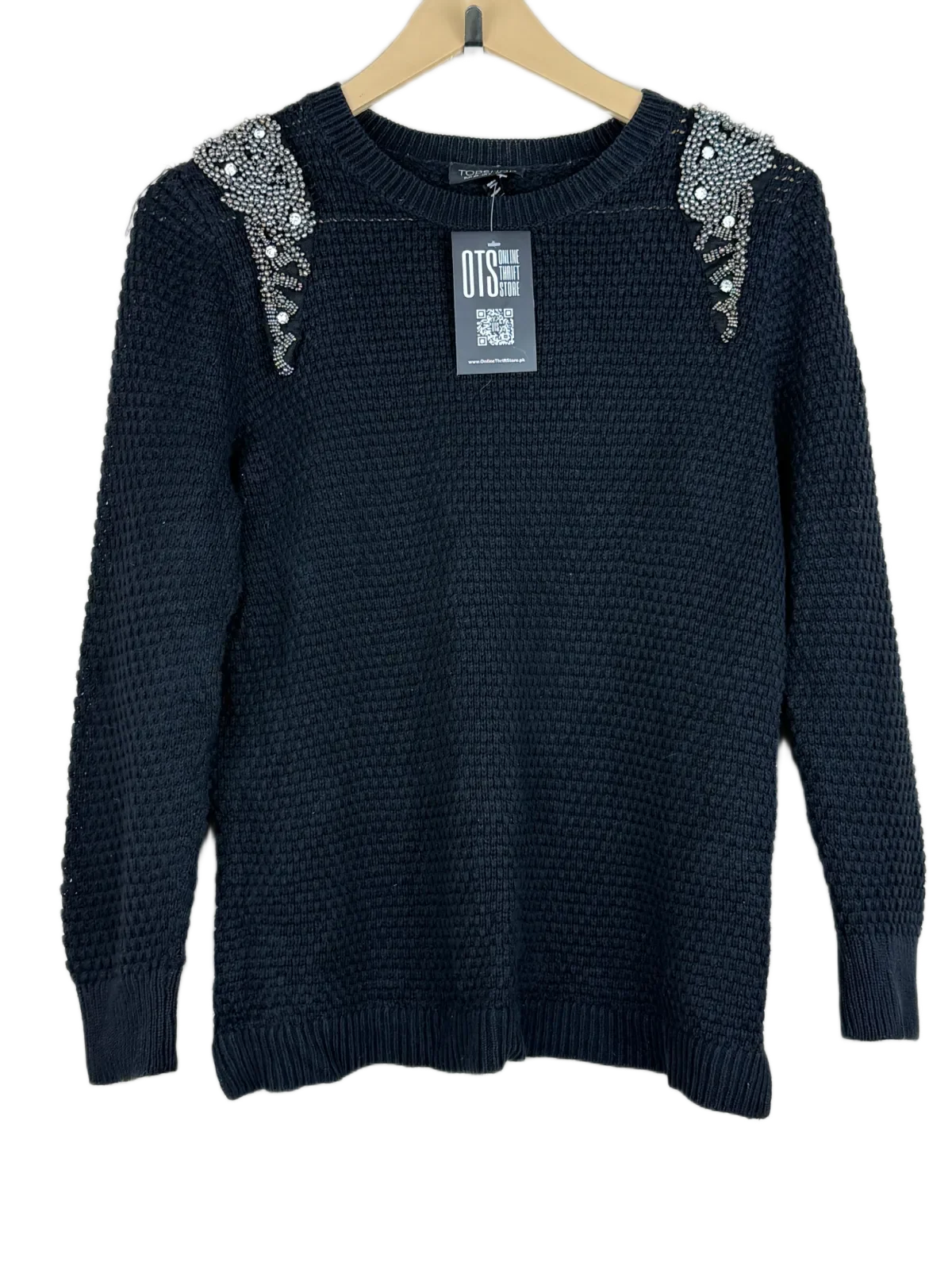 Black Winter Knitted Top by Topshop (WKT-170)