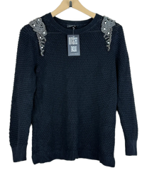 Black Winter Knitted Top by Topshop (WKT-170)