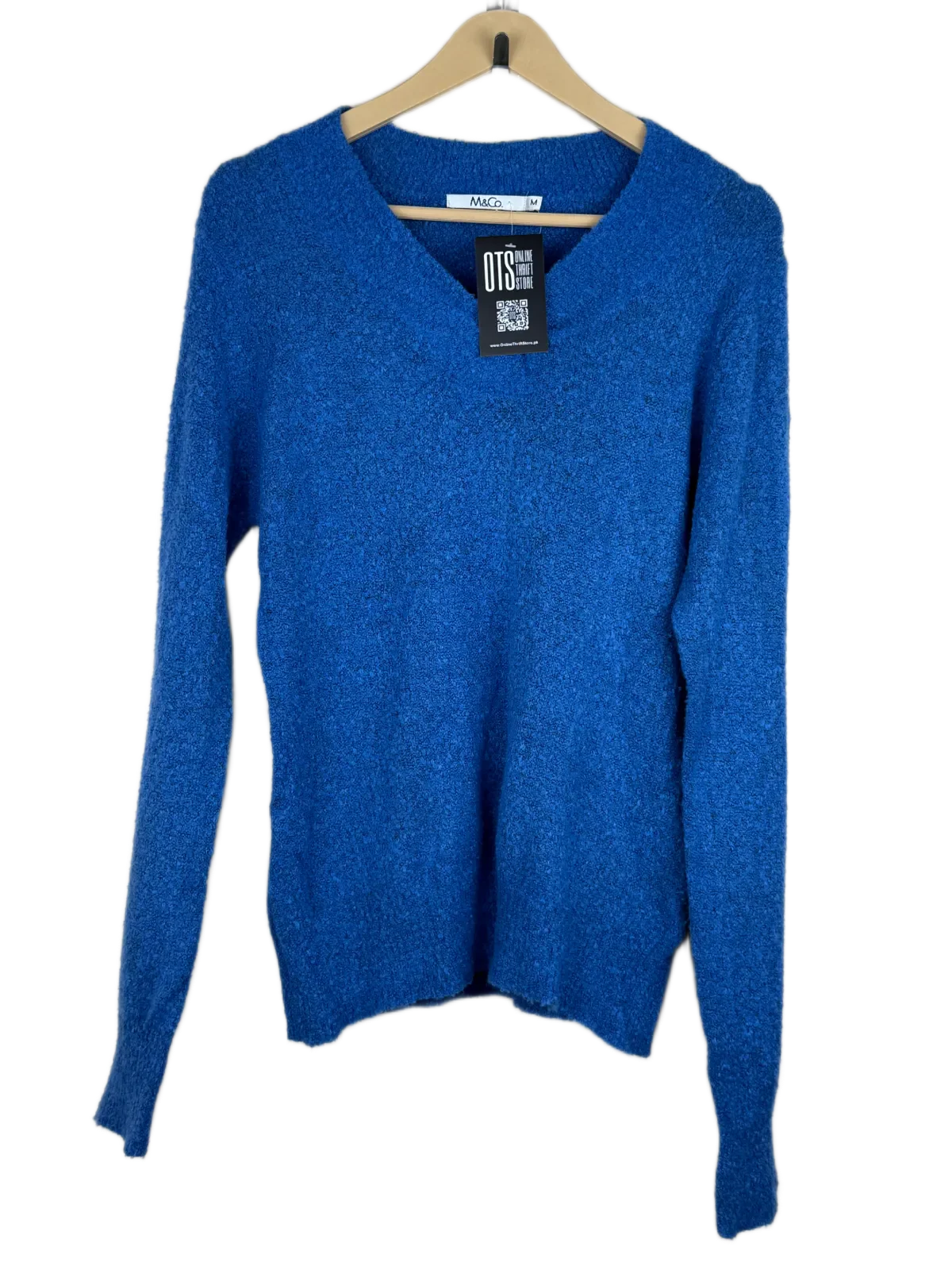 Blue Winter Knitted Top by M&Co (WKT-175)